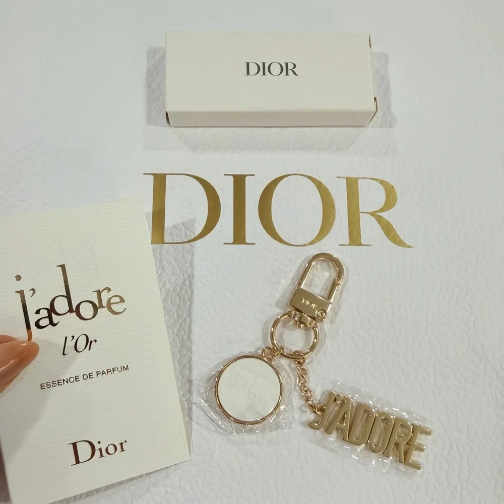 Dior J'adore Gold Keychain & Card Holder Charm